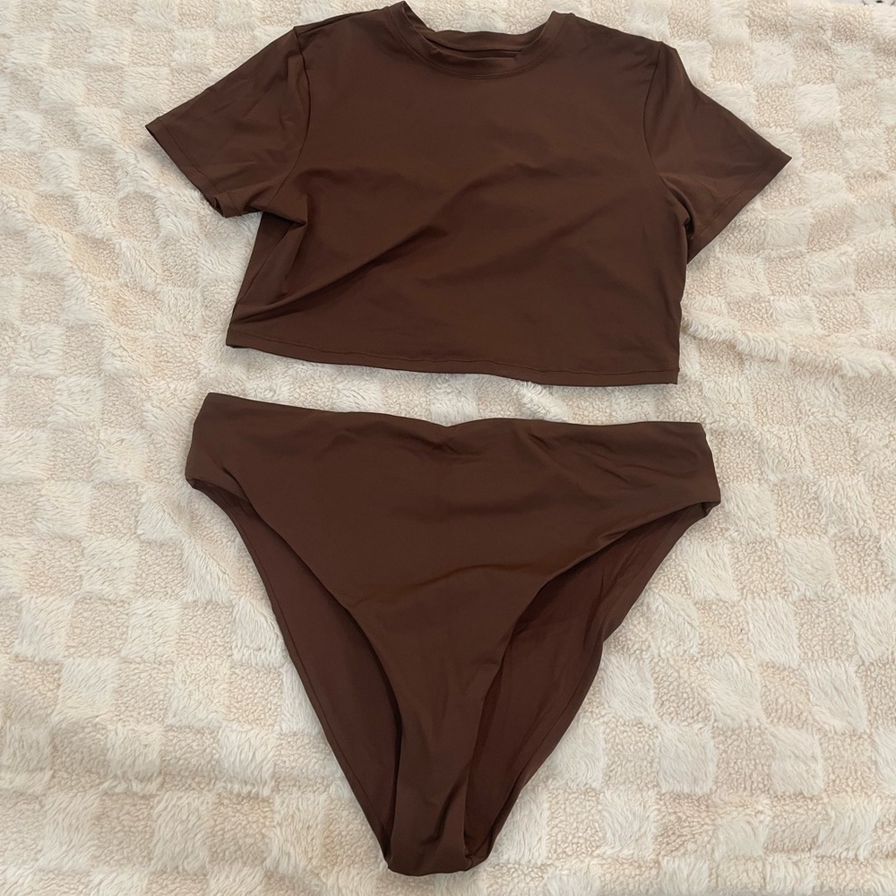 SKIMS Chocolate Brown Bikini Set